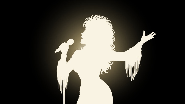 Silhouette of a mystery guest on stage